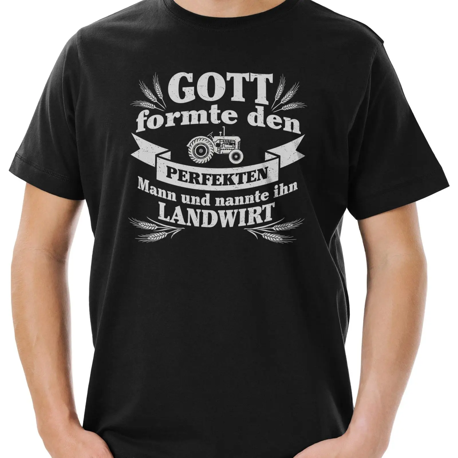 Urban Farming Design - アーバンバックウッズ メンズ ファニーファーマーTシャツ 農場風トラクタープリント カジュアル ヴィンテージ風