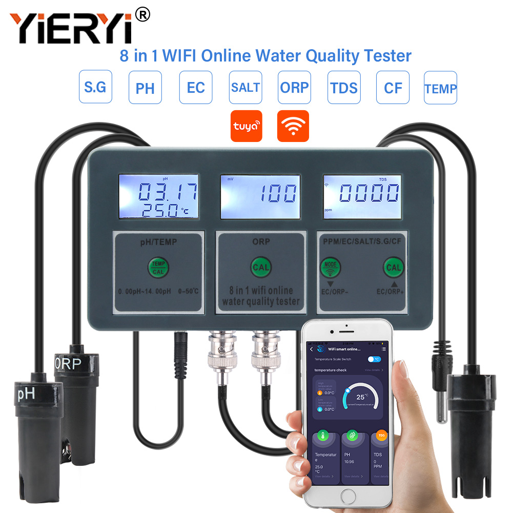 Ec Meter Digital - Yieryi WiFi Tuya スマート PH ORP