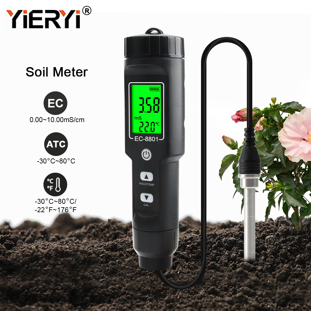 Yieryi EC/TEMP 土壌テスター 0.00-10. - Ec Meter Digital のレビューと価格