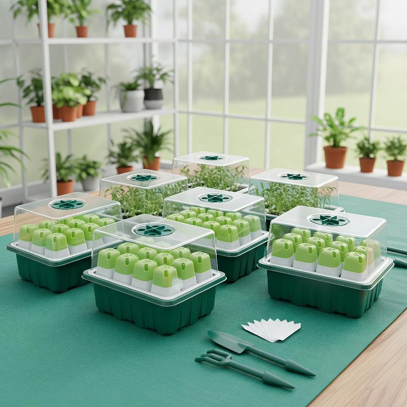 1セット種子スタータートレイミニ温室発芽キット、湿度ドーム付 - Dome Propagation Kit のレビューと価格