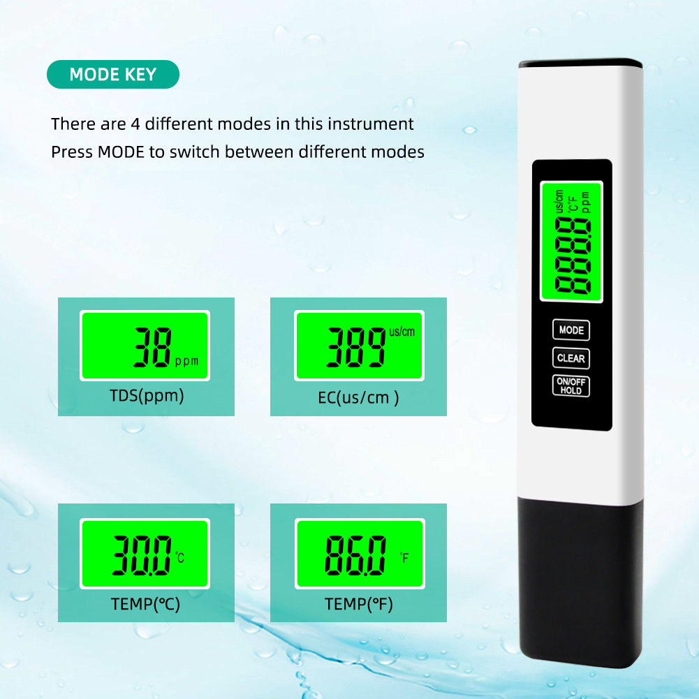 4 in 1 デジタル水質テスター TDS EC & 温度（ - Ec Meter Digital のレビューと価格