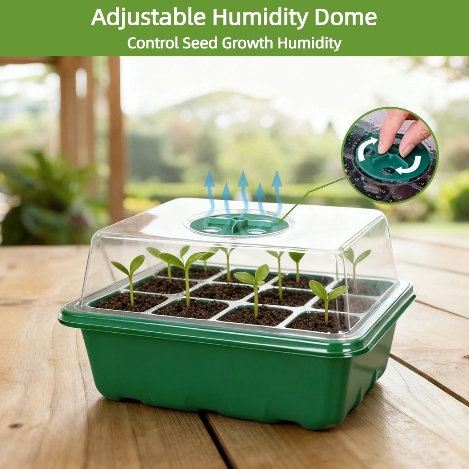 10個入り種子スタータートレイ ミニ温室発芽キット 湿度ドー - Dome Propagation Kit のレビューと価格