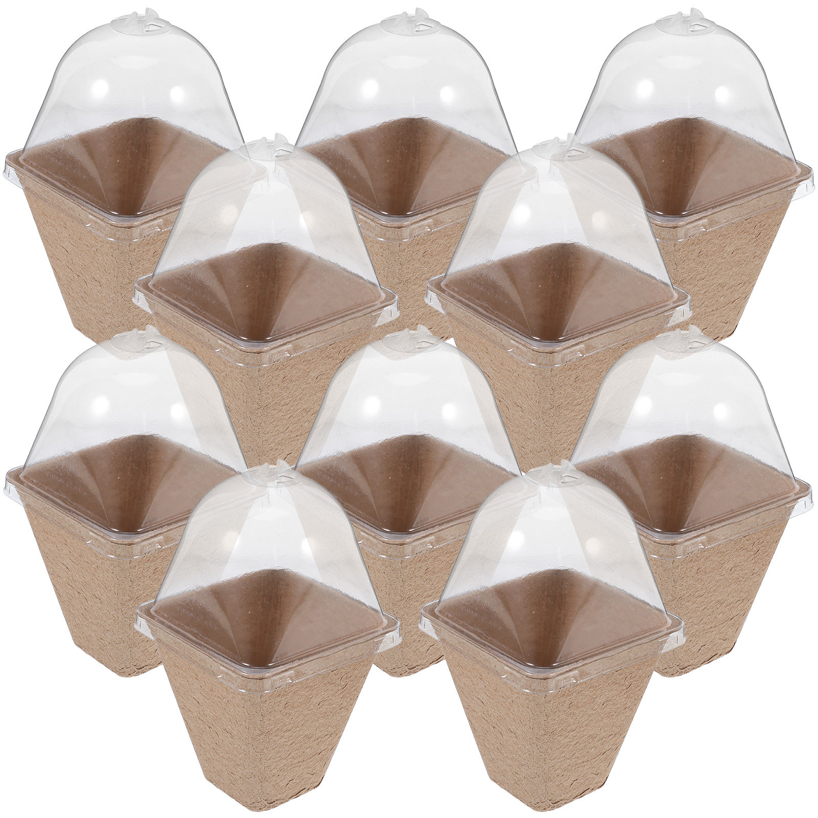 10個入り サステナブル苗ポットキット 生分解性育苗ポット  - Dome Propagation Kit のレビューと価格