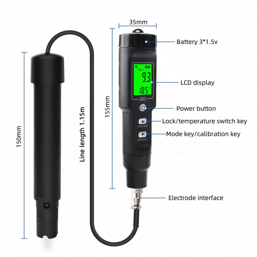 ポータブル溶存酸素0-30mg/L検出器 溶存酸素濃度計 - Do Oxygen Meter のレビューと価格