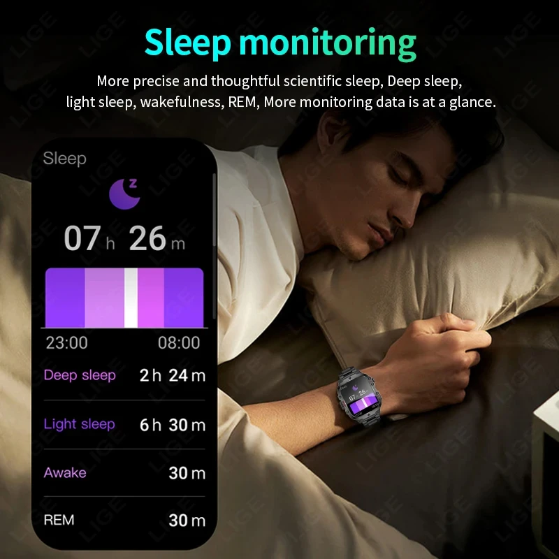 LIGE アウトドアメンズスポーツスマートウォッチ 2.01 - Do Oxygen Meter のレビューと価格