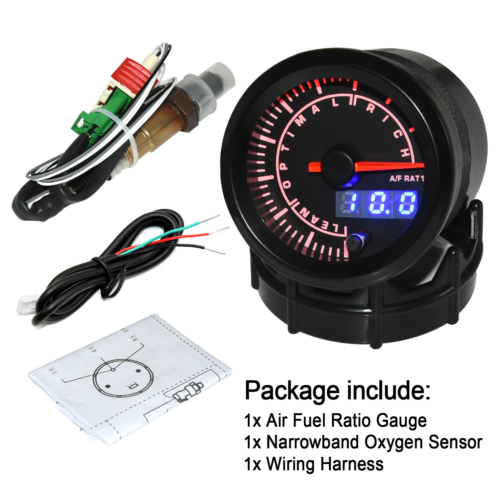 7色デジタルアローディスプレイ付きカーゲージ,酸素センサー付 - Do Oxygen Meter のレビューと価格