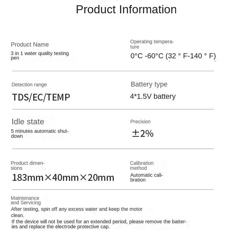 【B17B!】飲料水、プール用ポータブル水質検査ペン 3in - Ec Meter Digital のレビューと価格